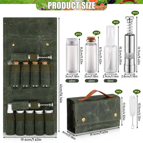 TOBWOLF spice jars glass transparent to identify spices at a glance.