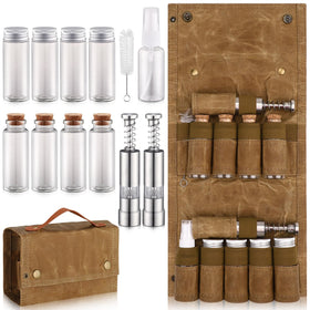 TOBWOLF portable spice kit ready for camping, BBQ, or hiking adventures.