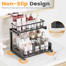Toyear under sink organizer installation shows tool-free setup and stable mounting