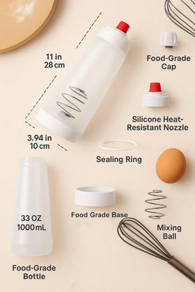 TOZCOZUS dispenser with stainless whisk ball for smooth batter
