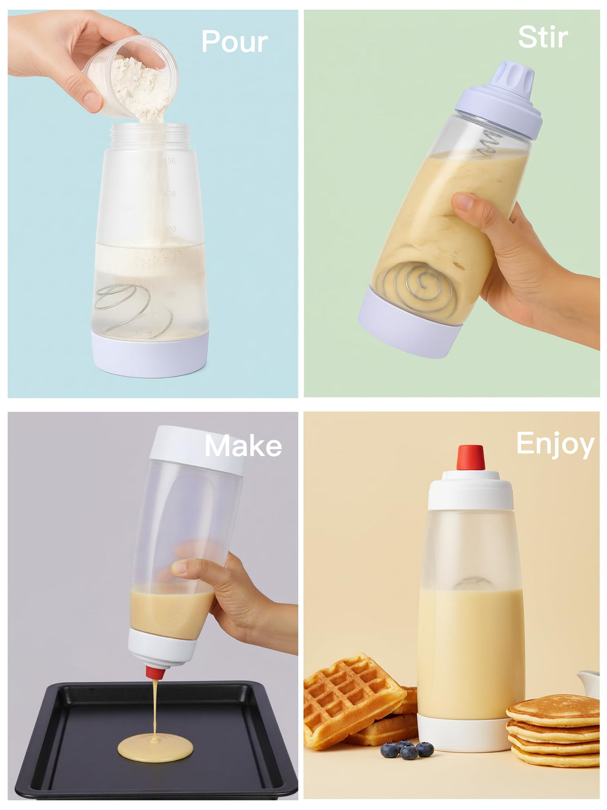 TOZCOZUS wide-mouth loading bottle for quick batter filling