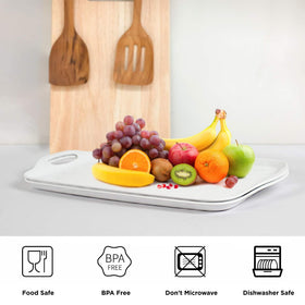 TP melamine rectangular trays, durable two-piece set for parties and meals.