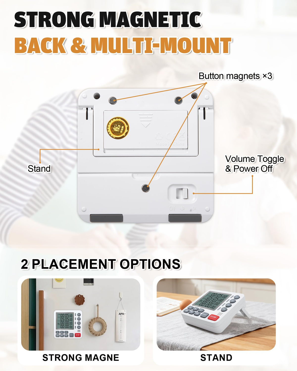 TPNEG timer uses replaceable AAA batteries for long-term use.