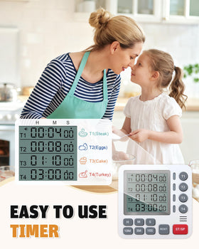 TPNEG timer magnetic back sticks to fridge for easy access.