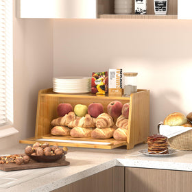 TQQDCI bread box with acrylic window shows contents at a glance