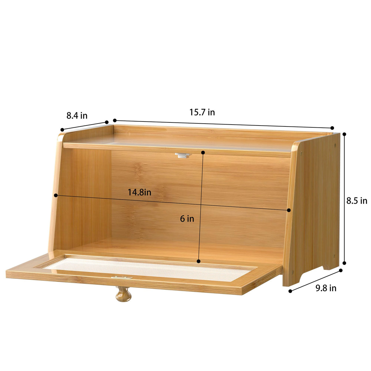TQQDCI countertop bread box organizer keeps kitchen tidy and stylish