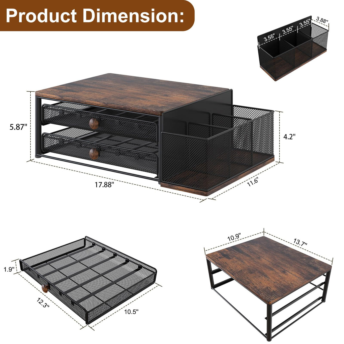TQVAI K Cup Holder adjustable dividers adapt to different pod sizes and uses