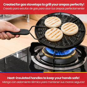 TraditionTools 4-inch arepa mold shapes evenly thick discs for consistent cooking.