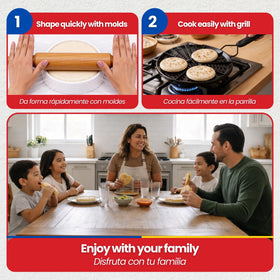TraditionTools 6-inch arepa mold yields larger arepas for family meals.