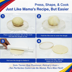TraditionTools Arepa Mold medium size ideal for gorditas texture.