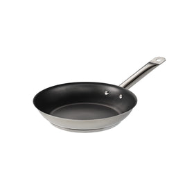 Tramontina 10-inch nonstick frying pan, top view, ideal for easy pancake flipping and breakfast prep