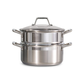 Tramontina Gourmet 5Qt tempered glass lid closeup highlights steam monitoring.