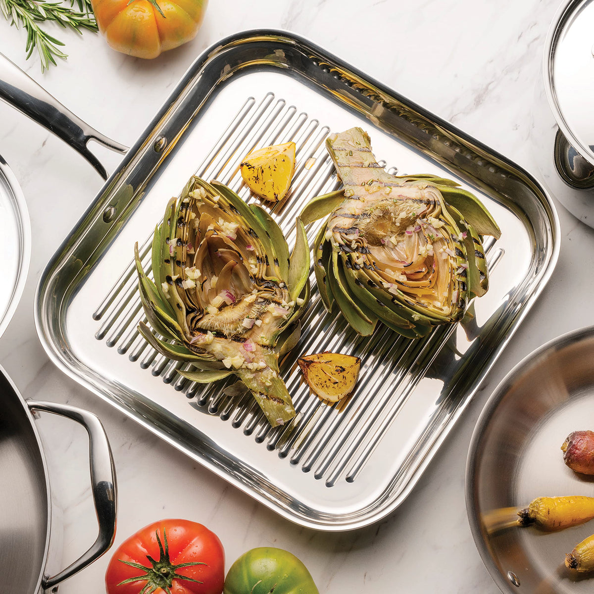 Tramontina induction-ready grill pan compatible with all stovetops