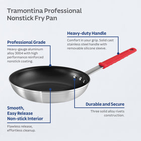 Tramontina Professional interior with reinforced coating for easy food release and quick cleanup.