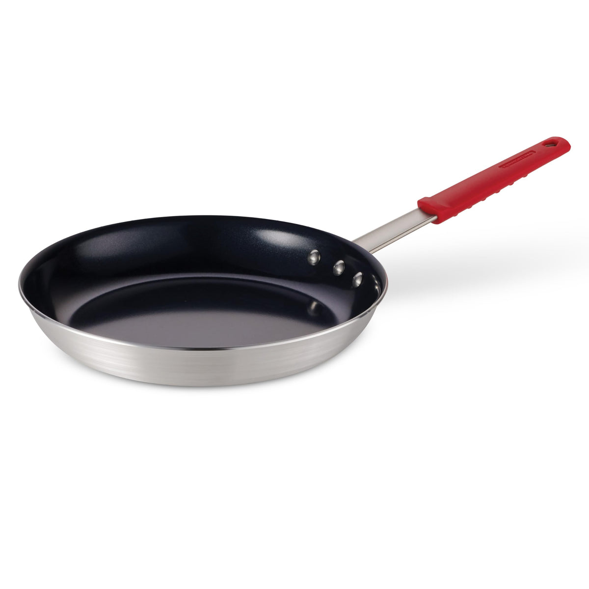 Tramontina Professional 12-inch ceramic nonstick pan close-up showing coating for easy release