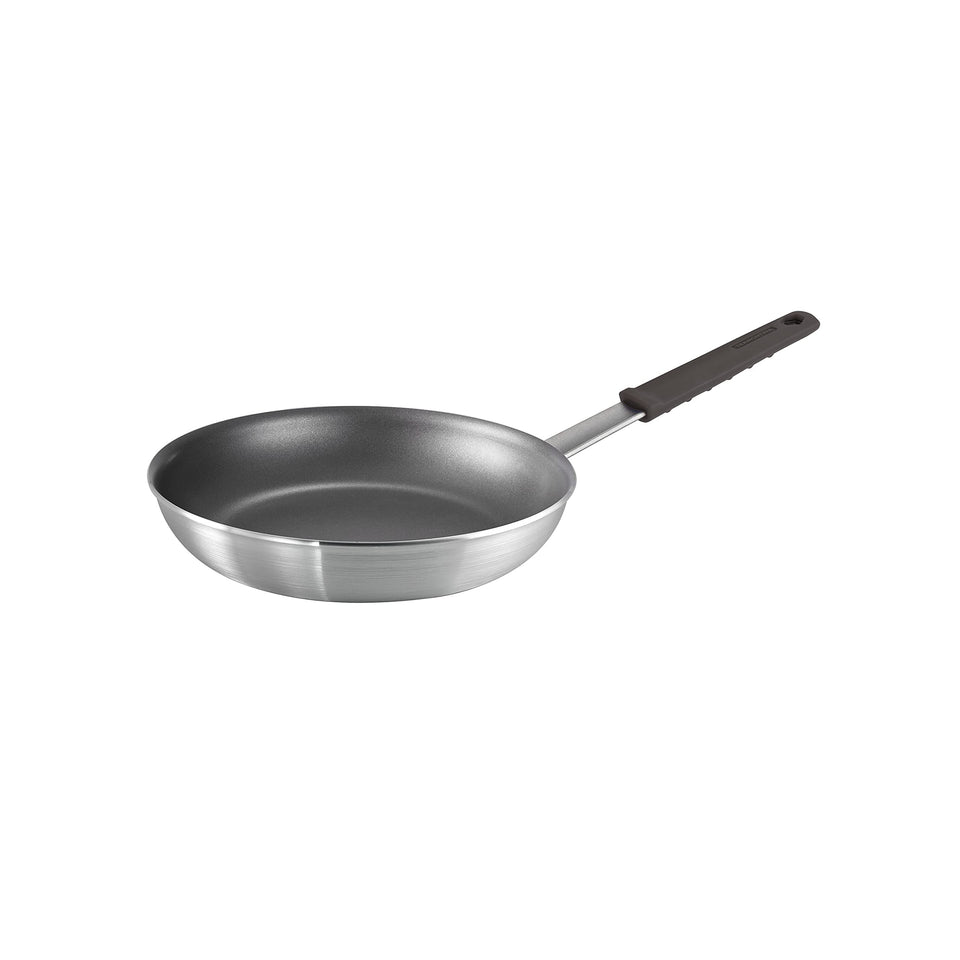 Tramontina Professional Fusion fry pan top view with rivet-less interior for easy release