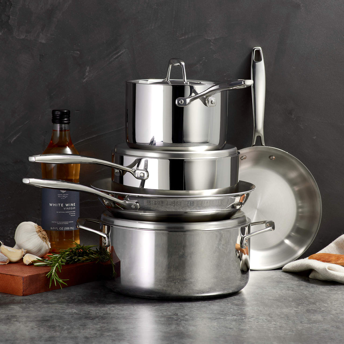 Tramontina Signature Tri-Ply 10-inch fry pan ideal for searing and finishing dishes.