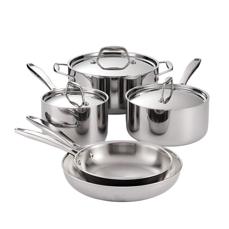 Tramontina Signature Tri-Ply 8-inch fry pan with even heat for consistent sautéing.