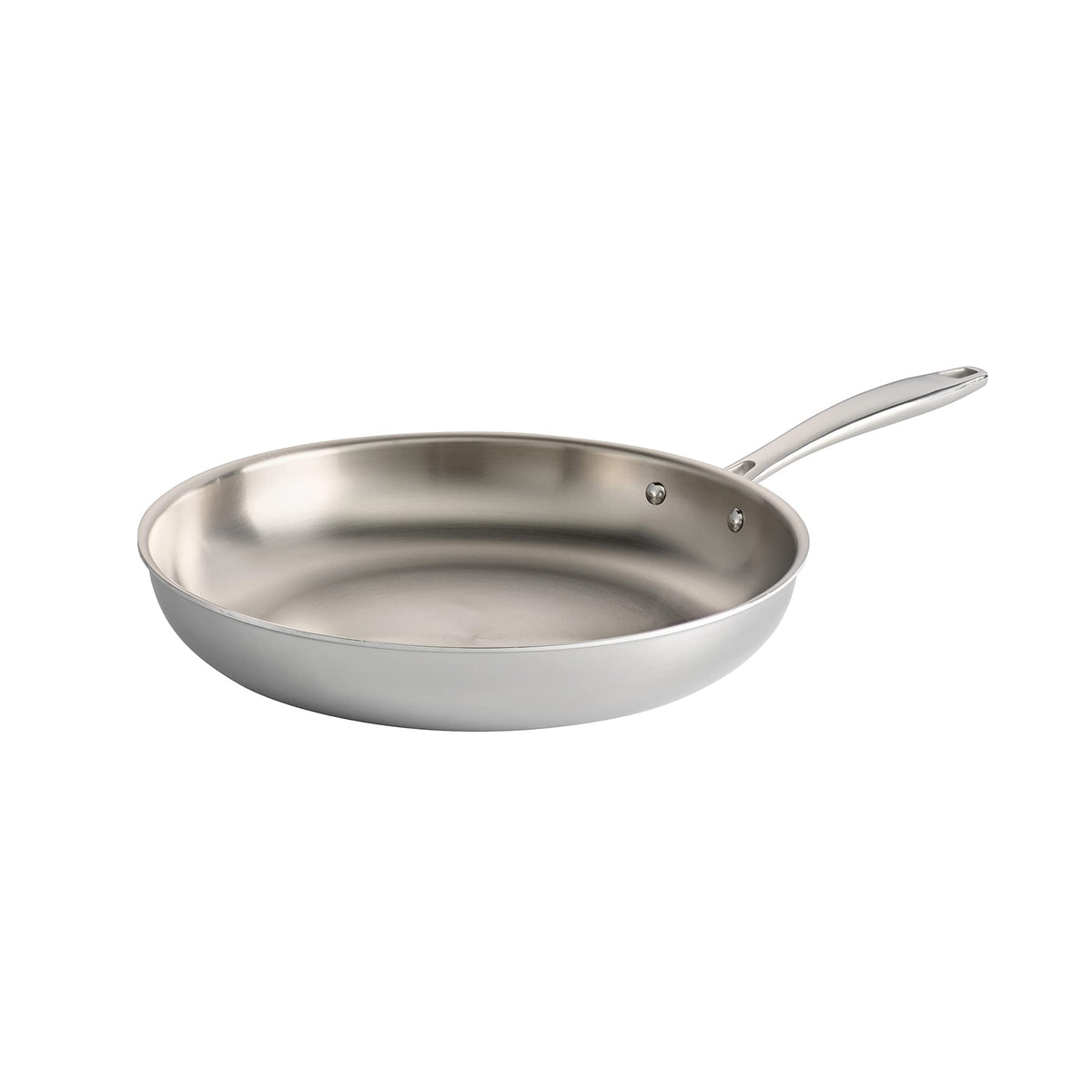 Tramontina Signature Tri-Ply Fry Pan top view with 12 inch surface for even heating