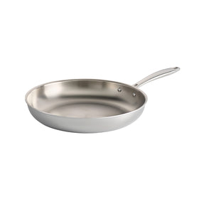 Tramontina Signature Tri-Ply Fry Pan top view with 12 inch surface for even heating