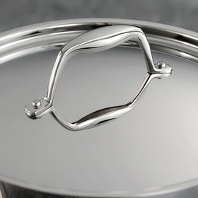 Tramontina Signature Tri-Ply cookware on induction stove demonstrates versatile compatibility.