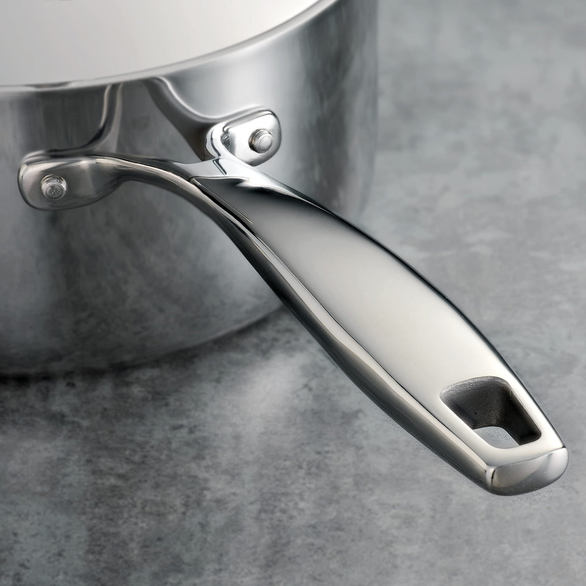 Oven-safe up to 500°F for finishing dishes after stovetop simmering.