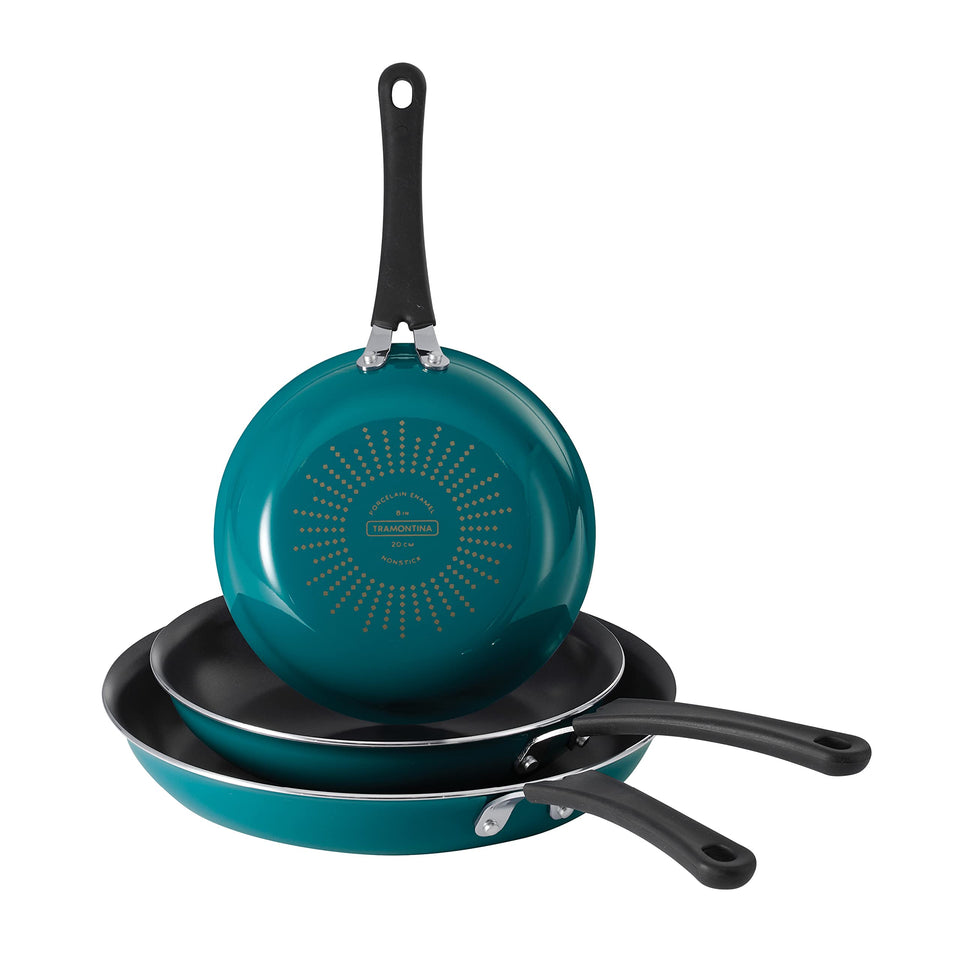Tramontina teal 8-inch nonstick fry pan for easy eggs and quick meals