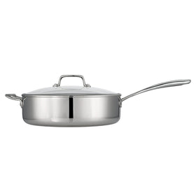 Tramontina Tri-Ply 6-Qt braiser highlights aluminum core for even heat