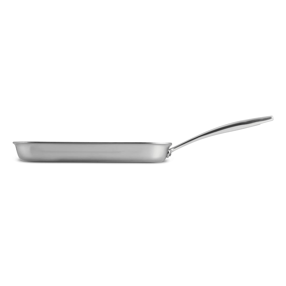 Tramontina grill pan with raised ridges for authentic grill marks