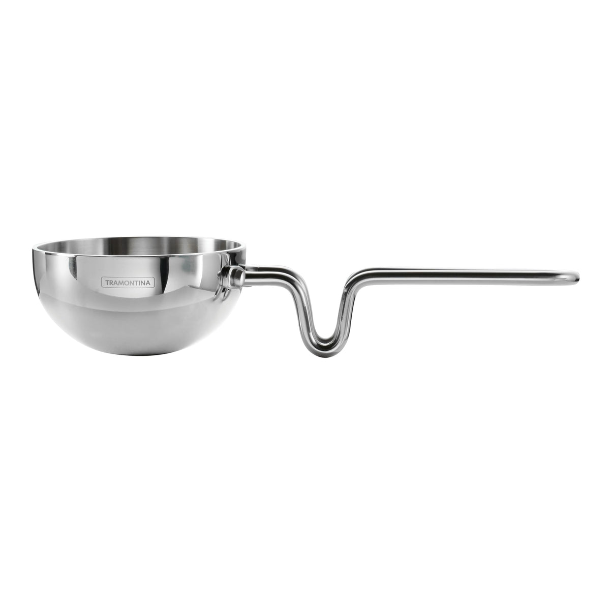 Mirror-polished exterior of the Tramontina Utsava Tadka Pan adds a sleek kitchen look.