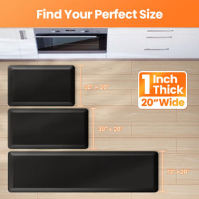 TranquilMoments kitchen mat beveled edges reduce trips and improve safety.