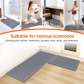 Grey finish complements many kitchen styles and decor.