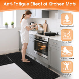 TranquilRelax Diamond Kitchen Mat underside-non-slip ensures stable footing on slick floors.