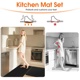 TranquilRelax Diamond Kitchen Mat waterproof-cleaning highlights easy wipe-down and quick maintenance.