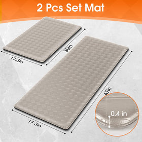 TranquilRelax diamond-pattern stove-area mat provides steady footing.