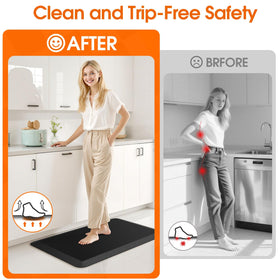 TranquilRelax 17.3x28 inch mat fits standard kitchen layouts with cushioned support.
