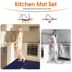 TranquilRelax diamond-pattern mat adds style and standing comfort to kitchen floors.