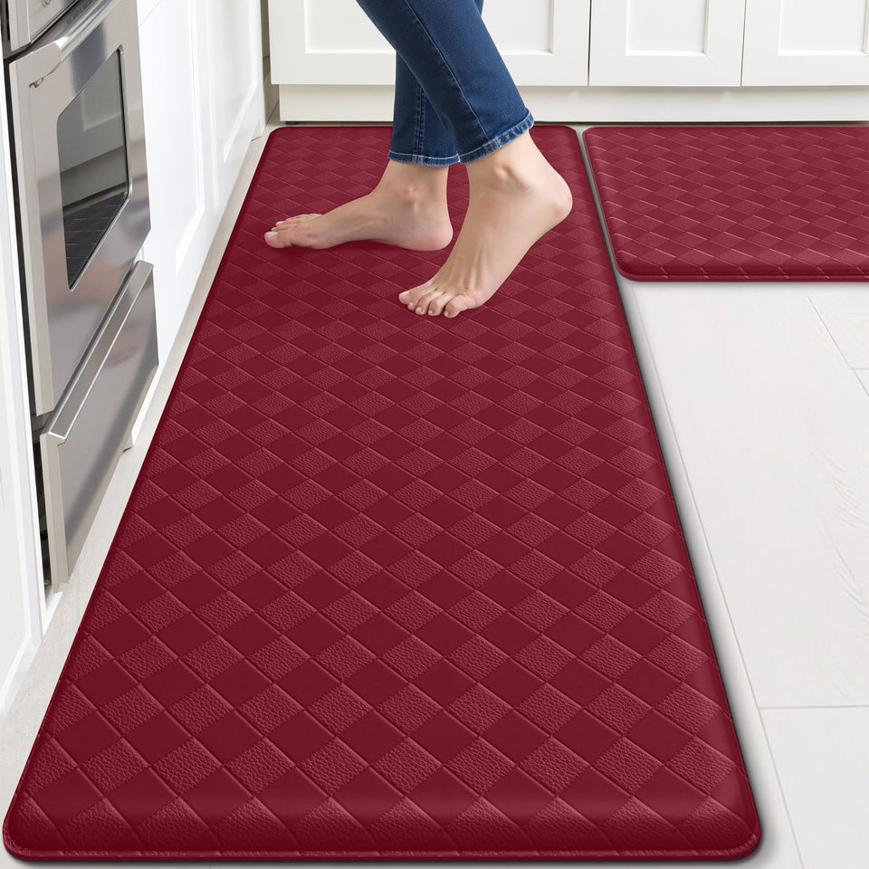 TranquilRelax kitchen mats front sink offer cushioned anti-fatigue comfort.