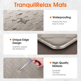 TranquilRelax waterproof kitchen surface protects floors from spills.