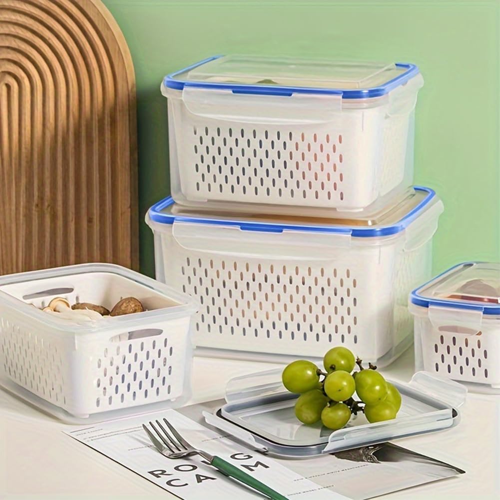 Trasylph large fridge container stores vegetables neatly and saves space.