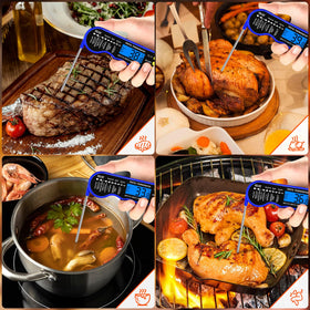 TRAUSI Ultra-thin 4.6-inch probe minimizes puncture damage to meat.