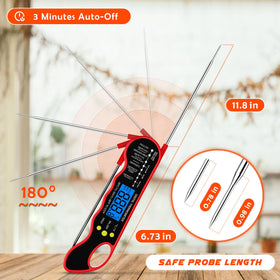 TRAUSI thermometer with magnet and hanging hole for convenient storage.