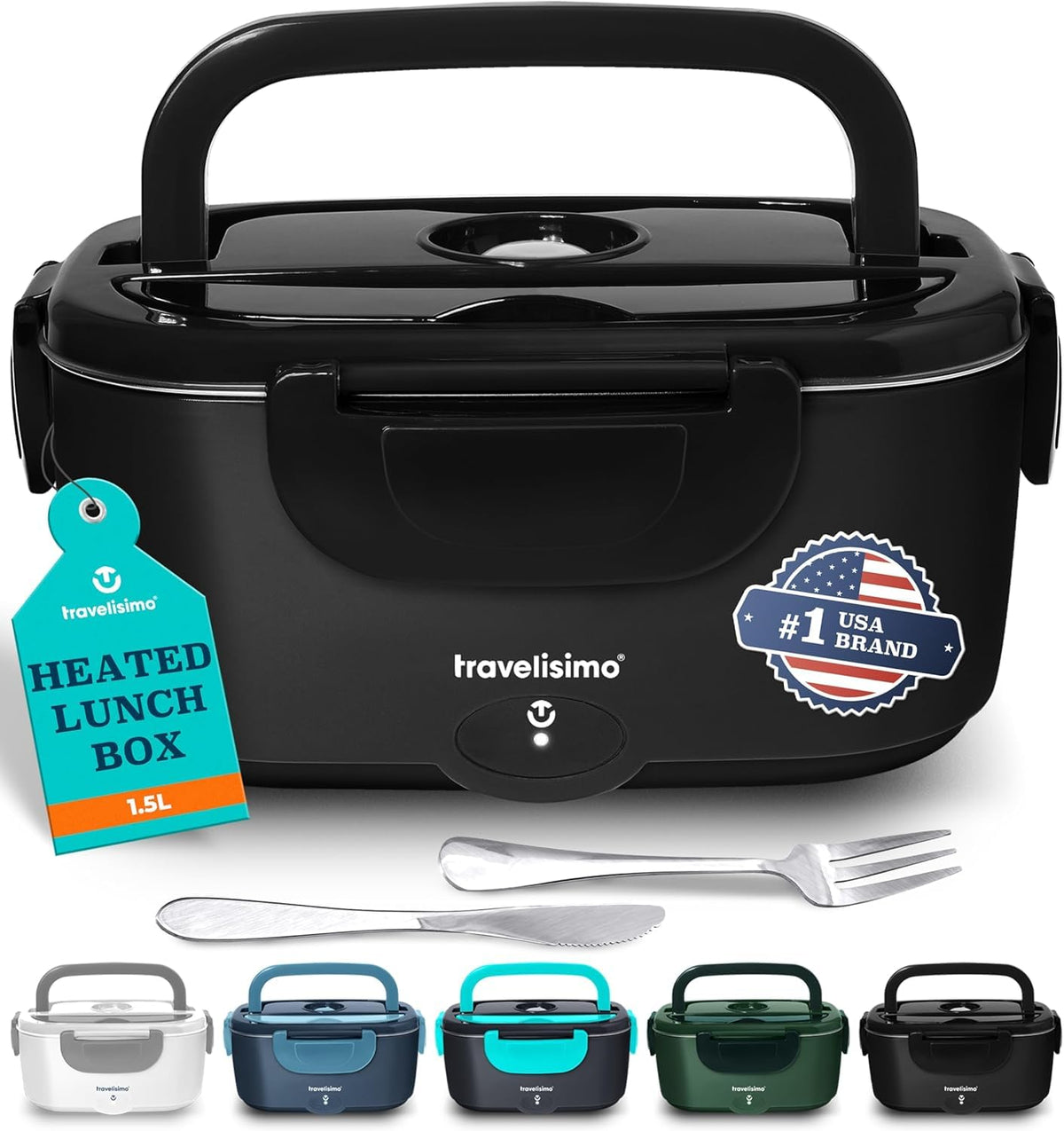Travelisimo electric lunch box heats meals on the go for hot lunches