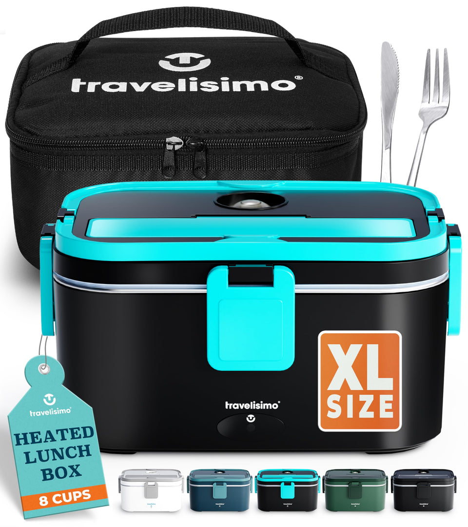 TRAVELISIMO extra-large lunch box 1-8l offers roomy capacity for big meals on the go.