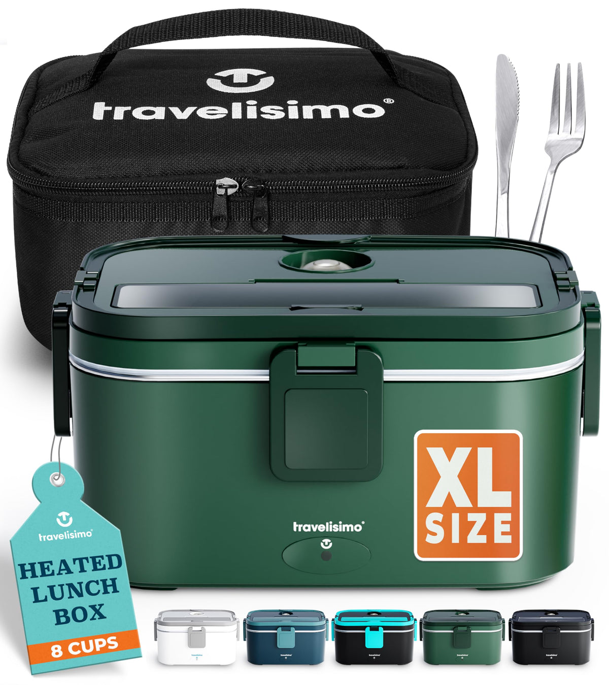 TRAVELISIMO extra-large lunch box closed for on-the-go meals