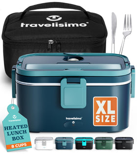 Travelisimo extra-large lunch box front view for on-the-go meals.