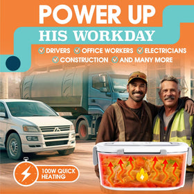 TRAVELISIMO multi-voltage lunch warmer for car, truck, or desk use.