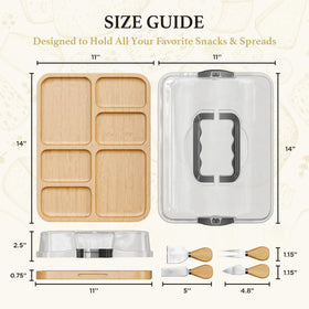 Trayful Charcuterie Board-side-compartments help organize meats and crackers neatly.