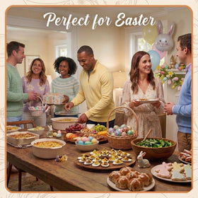 Trayful 22-egg capacity ideal for gatherings and potlucks.