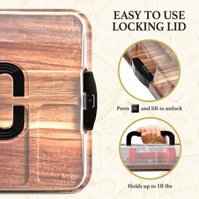 Trayful spacious serving board accommodates cheese, crackers, and bites for 4–8 guests